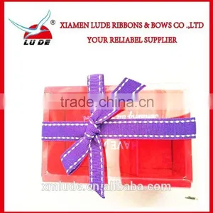 Wholesale Handmade Stitch Grosgrain Ribbon for Small Gift Packing Boxes thumbnail-1