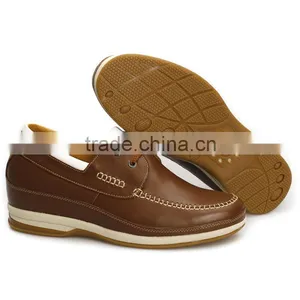 Mens Patent Leather Brown Safety Shoes Men Elevating Shoes thumbnail-6