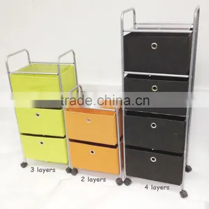 2 Layers Movable Storage Drawer Trolley With Wheel thumbnail-3