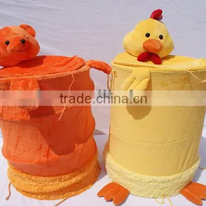 Folded and Collapsible Toy Storage Hamper thumbnail-1