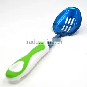 Non-stick TPR Handle Factory Price Titanize Kitchen Slotted Cooking Spoon thumbnail-4