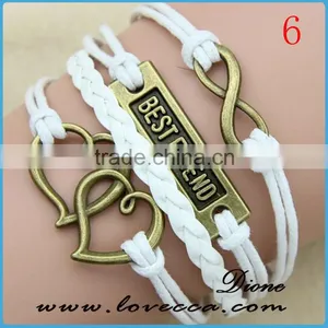 Fashion Statement Jewelry Classic Vintage Bracelets Infinitely Anchor Bracelet Leather thumbnail-5