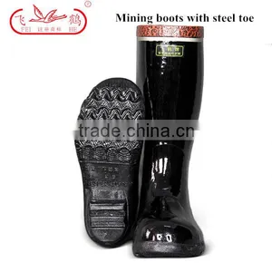 Steel Toe High Heel Rubber Safety Boots Mens thumbnail-1