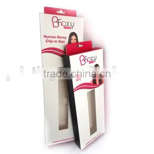 Simply Design High Quality Custom Cheap Hair Extension Folding Box With Window Made in Shanghai thumbnail-3
