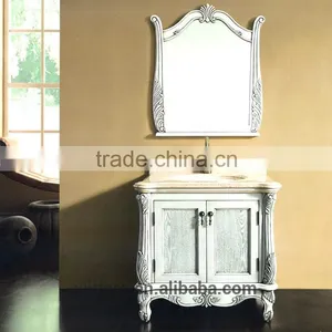 Hot Sale Bathroom Vanity Furniture Oak Solid Wood WTS160 thumbnail-4