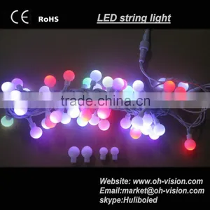 CE RoHS Outdoor Use Ball Cover RGB String Light thumbnail-1