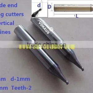 Carbide End Milling Cutters for Vertical Machines D-6mm D-1mm L-40mm Teeth-2 thumbnail-1