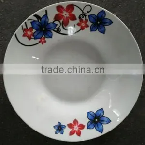 Plate Soup Ceramic New Decor , 8"soup Plate for Peru ,porcelain Ware Plate thumbnail-3