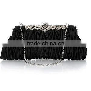 Womens Vintage Satin Envelope Evening Cocktail Party Handbag Evening Bag Wedding Party Handbag Clutch thumbnail-1