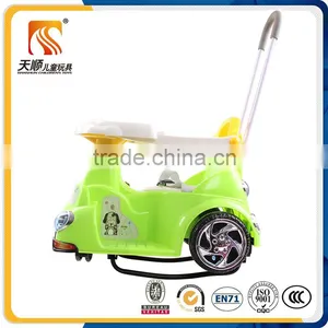 Funny Rocking Toy Car Electric Swing Toy Car for Kids Electric Car With Adult Pushbar thumbnail-2
