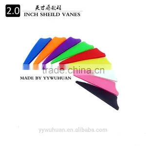 2.0inch Shield Arrow Vane, Fletching for Carbon Fiberglass Aluminum Arrow Feather thumbnail-1