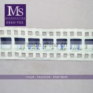 Special Design 7cm Width Combined Wholesale Satin Ribbon With Ladder Trim thumbnail-1