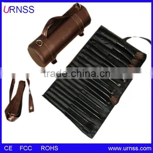 Hotsale Cosmetic Facial 24 Pcs Makeup Brush Set With Black Leather Case thumbnail-1