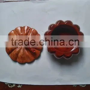 Cheap Wooden Pot With Lid, Pumpkin Shape for Home Decoration thumbnail-5