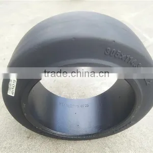 Forklift Wheels 12 Inch Smooth Tread Press-on Solid Tire 12x4 1/2x8 thumbnail-2