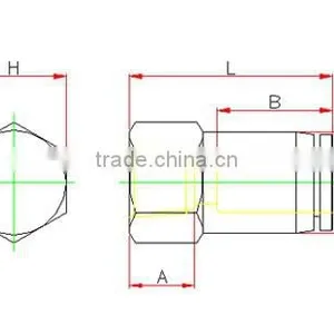 Plastic Tube Fitting, Female Straight ,compact One -touch Tube Fitting , thumbnail-3