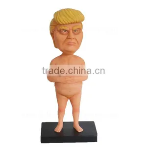 2017 Resin New Arrive Cartoon Funny Doll Donald Trump Bobble Head thumbnail-3