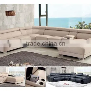 Bisini Ligith Grey U Shap Living Room Sofa Furniture thumbnail-1