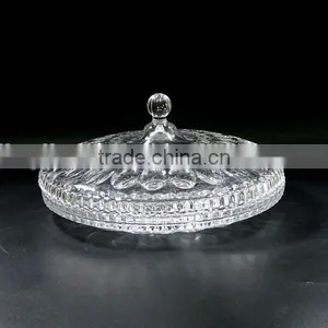 Round Exquisite Glass Plate Transparent Glass Fruit Plate Wholesale thumbnail-3