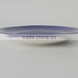 Color Glazed Porcelain Coupe Shape Dinner Plate thumbnail-3