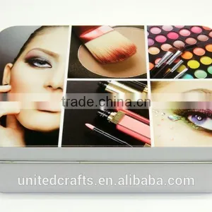 6" Vintage Style Make Up Desing Storage Tin Box Trinket thumbnail-1