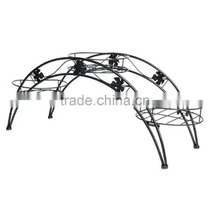 Elegant Arch Metal Potted Plant Garden Patio Display Rack With 3 Holders Flower Pots Holders Display Stand thumbnail-3