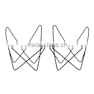China Furniture Factory Metal Iron Black Coating Finished Leather Butterfly Chair for Garden Chairs thumbnail-3
