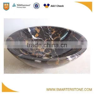Gold Jade Marble Round Wash Basins thumbnail-1