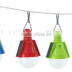 G0104 4pcs Solar Panel LED Lamp Portable Waterproof Outdoor Solar LED Energy Conservation Hanging Camping Light thumbnail-1