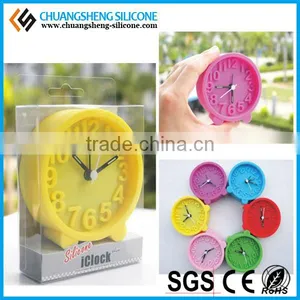 Round Shaped Candy Color Silicone Alarm Clock thumbnail-6