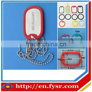 Personalised Dog Tag With Silicone Cover/silencer in the Edge thumbnail-1