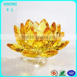 Customized Crystal Lotus Glass Lotus Flower for Desk Table Decoration thumbnail-5