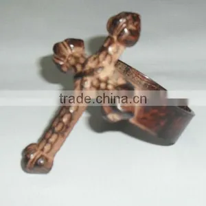Brass Napkin Rings Holy Cross Design thumbnail-1