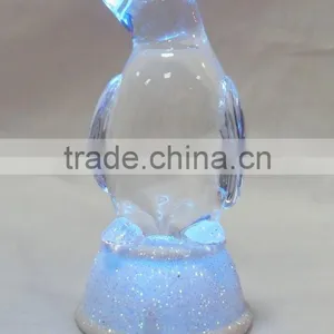 LED RBG Changing Acrylic Crystal Plastic Penguin Animals Toys for Kids thumbnail-2