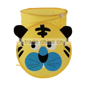 Pop up Cartoon Tiger Mesh Toy Laundry Hamper , the Toy Storage Bin , Tiger Storage Basket thumbnail-1