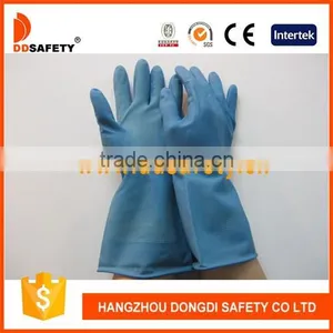 Blue Latex Household Glove With Long Cuff Safety Glove thumbnail-1