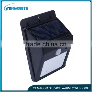 T0c20 4 LED Waterproof Outdoor Solar Motion Sensor Wall Light Light for Patio, Deck, Yard, Garden With Auto On/Off thumbnail-4