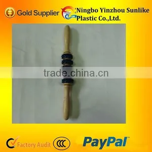 Wooden Massage Stick With Five Rubber Rollers thumbnail-1