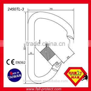 2448TL CE EN362 Steel Safety Carabiner thumbnail-6