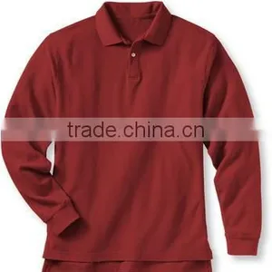 Maroon Polo Shirt Full Sleeve Made of 100% Cotton, GSM 180, Available Sizes in Stock From S to XXL, All Colors thumbnail-1