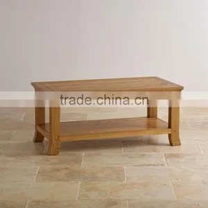 Rustic Oak Wood Coffee Table With 4 Drawers With Good Design and 100% Solid Oak Wood Furniture thumbnail-2