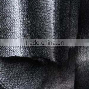 Striped Acrylic Women Cardigan Sweater With Turn Down Collar and Long Sleeves thumbnail-3