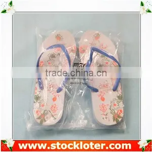 Chinese Slippers for Lady PE Slipper Stock Lots Vender 140808G thumbnail-1