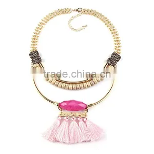 Vintage Ethnic Design Adult Costume Necklace Jewelry ,multicolor Tassel thumbnail-4