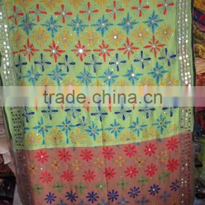 Hand Embroidered PHULKARI GEORGETTE DUPATTA SHAWL thumbnail-1