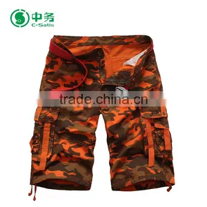 New Style European Fashion Summer 100% Cotton Baggy Camo Cargo Shorts for Men thumbnail-3