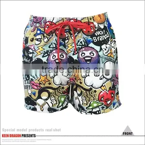 Full Sublimated Print Swimwear With Mesh Lining Cartoon Style Mens Swim Shorts thumbnail-2
