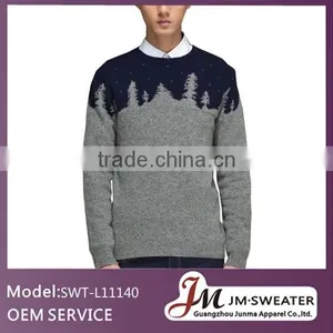 Fashionable Christmas Sweater Designs for Men 100% Wool Sweaters Custom Apparel thumbnail-1