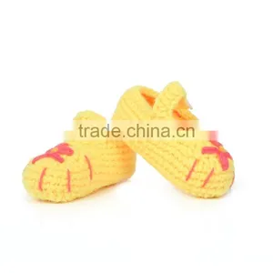 Beautiful Flower Baby Crochet Knitting Hand Made Boot Shoes thumbnail-4