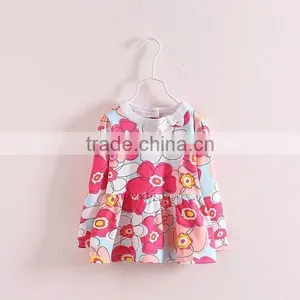 2016 New Design Comfortable Sleeveless Style Plain Dress With Flower Print Bow thumbnail-1
